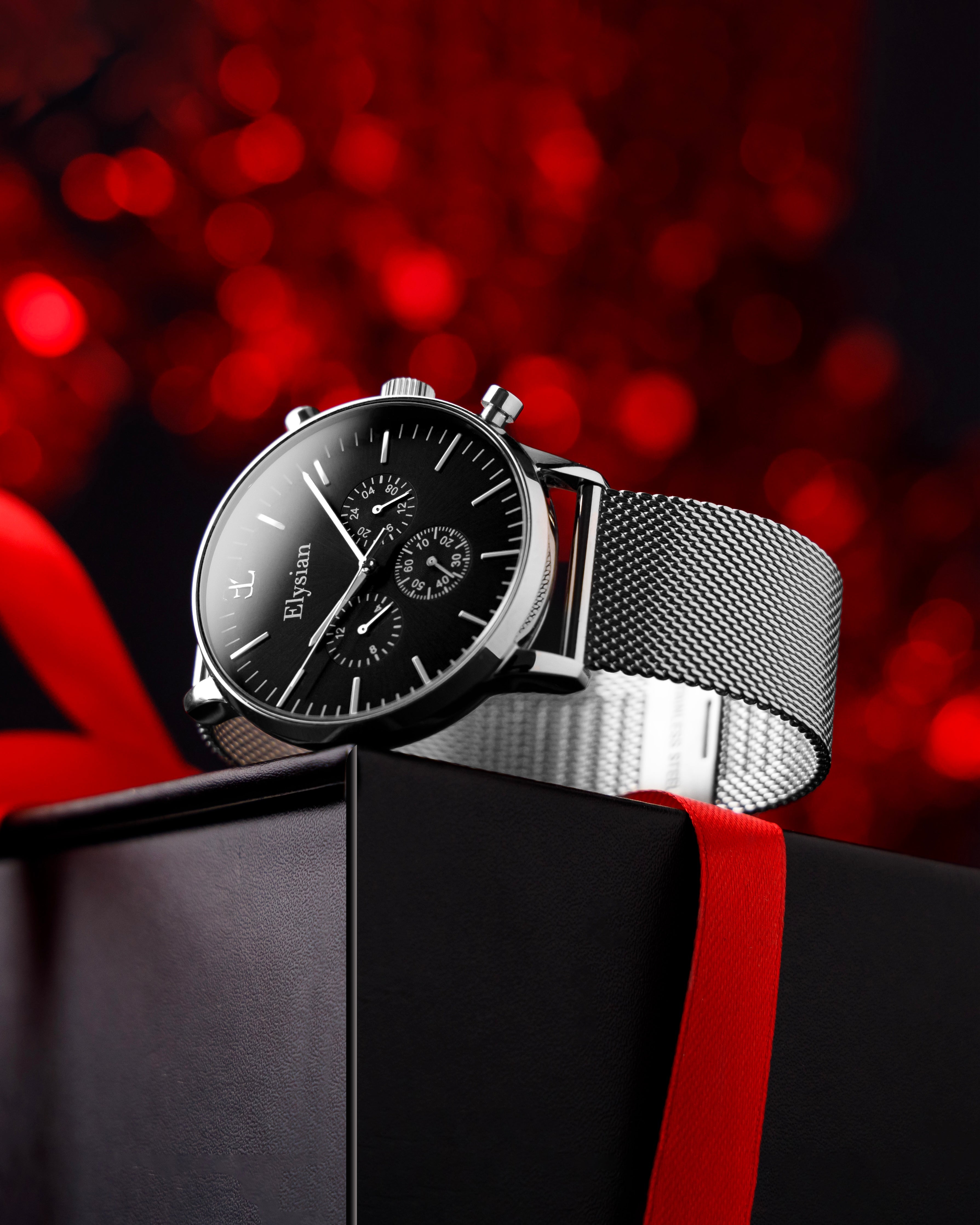 elysian-zilveren-heren-horloge-zwart-plaat-zilver-mesh-horlogeband-ELYWM01131-scene