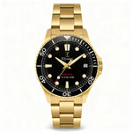 elysian-gouden-heren-horloge-42mm-zwart-plaat-goud-schakelband-horlogeband-ELYWM10142-front