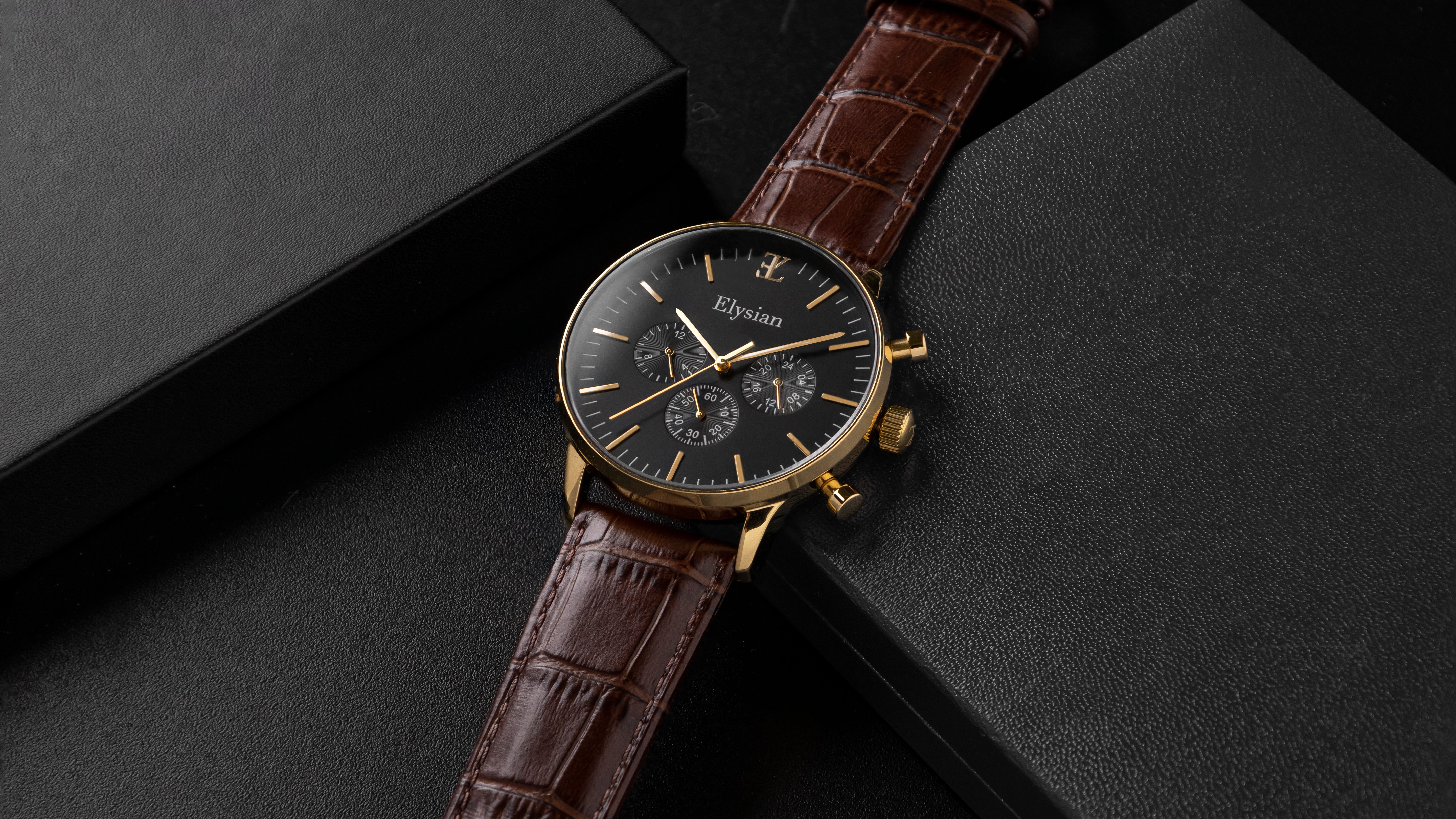 elysian-gouden-heren-horloge-zwart-plaat-bruin-croco-horlogeband-extra2