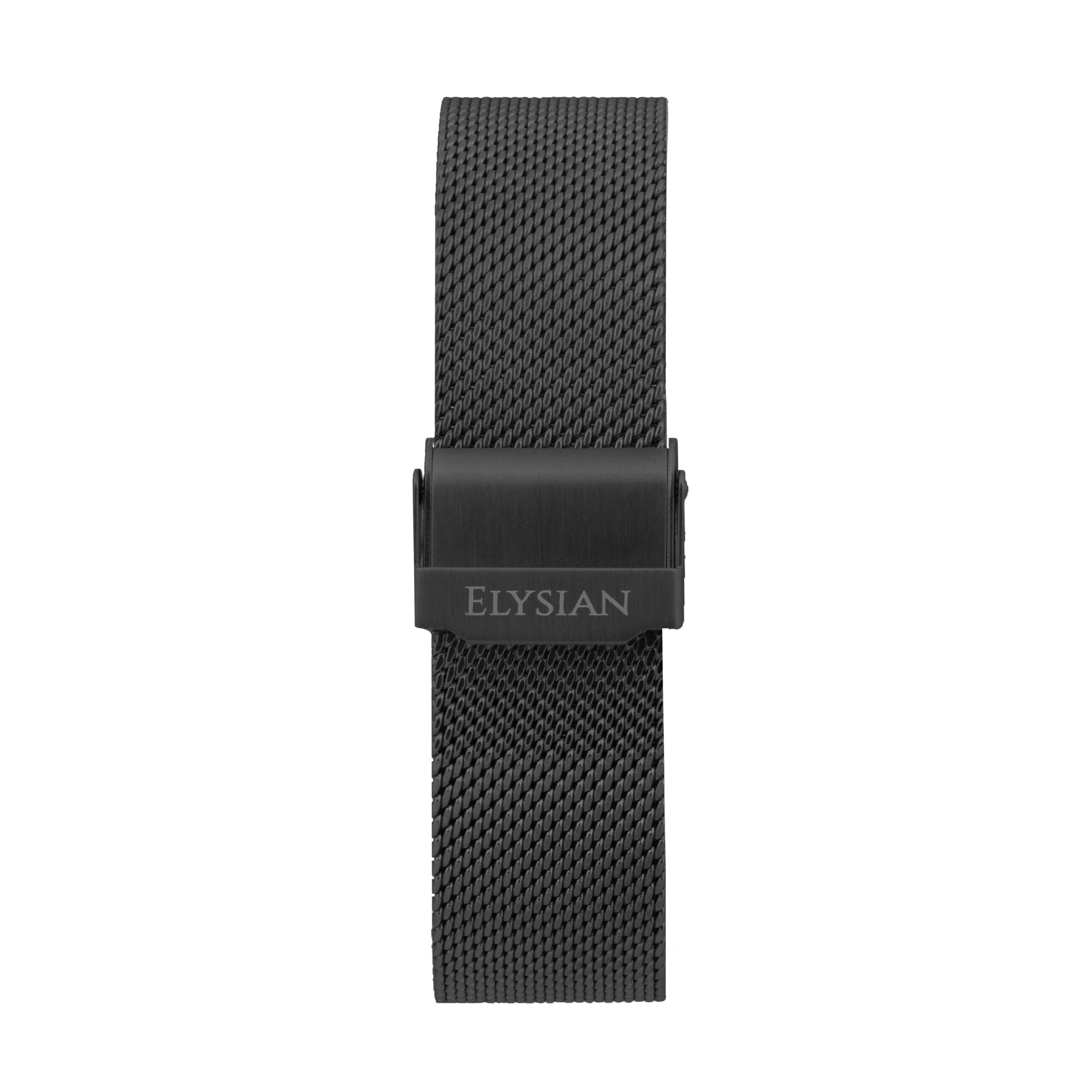 elysian-mesh-heren-horlogeband-zwart-ELYSM0220-front