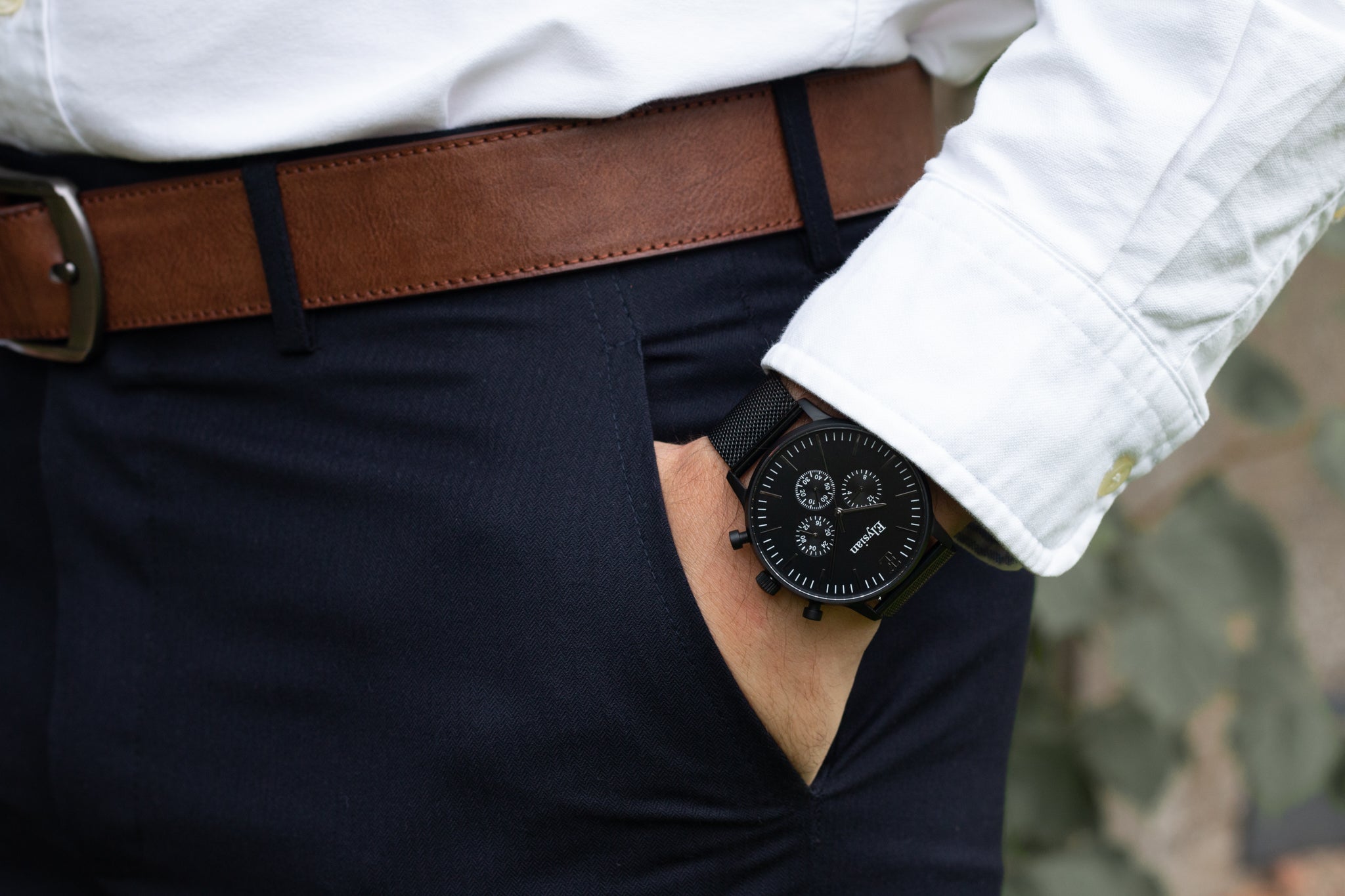 Horlogeband 22mm zwart haaienleer > Exclusief Horlogeband 22mm zwart haaienleer > Exclusief