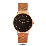 elysian-rose-gouden-dames-horloge-zwart-plaat-rose-gouden-mesh-horlogeband-ELY01130-front