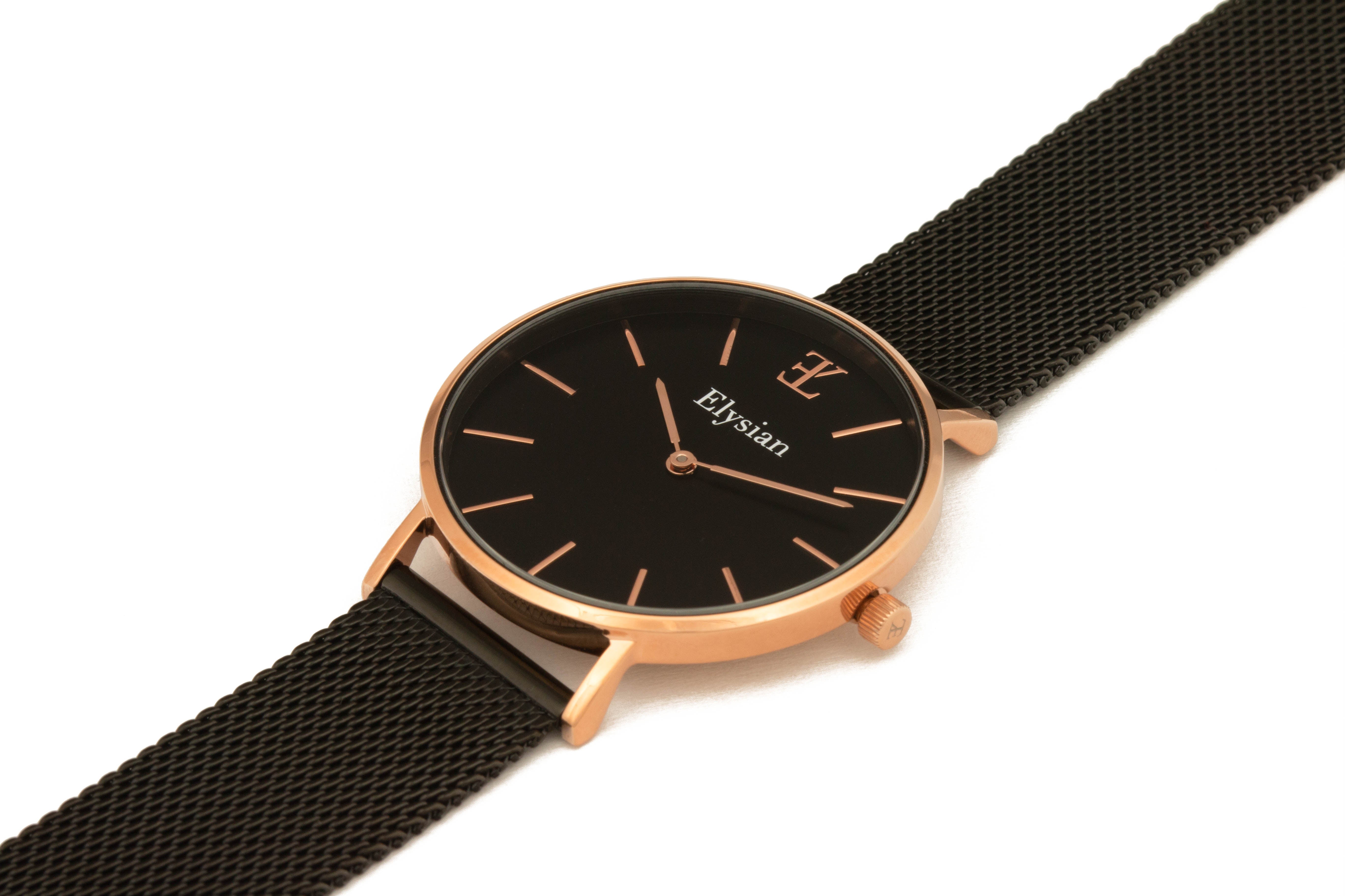 elysian-rose-gouden-dames-horloge-zwart-plaat-zwart-mesh-horlogeband-ELY01110-extra1
