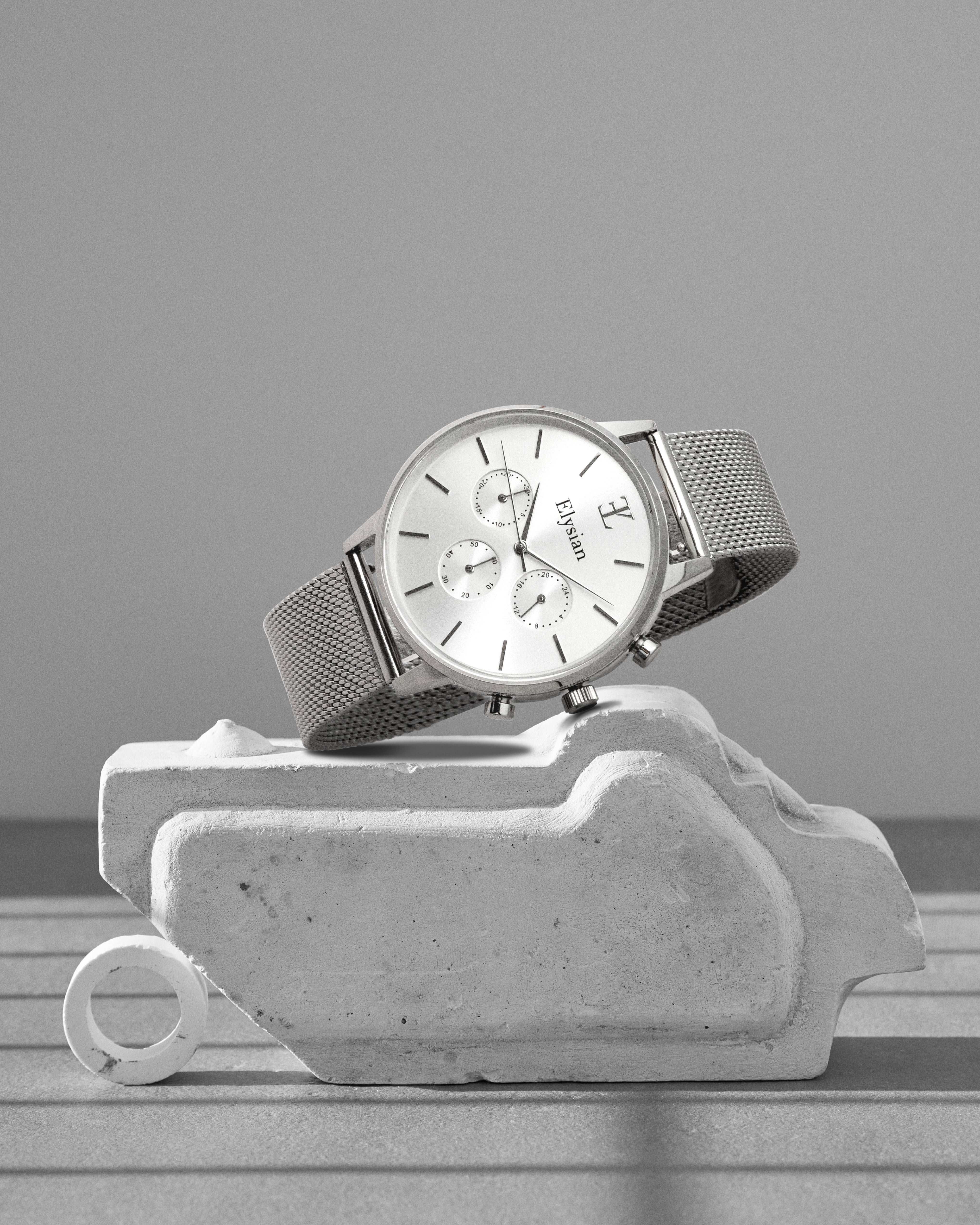 elysian-zilveren-dames-crono-horloge-zilver-plaat-zilver-mesh-horlogeband-ELYWW12311-second