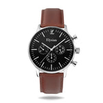 elysian-zilveren-heren-horloge-zwart-plaat-bruin-klassiek-leder-horlogeband-ELYWM01113-front